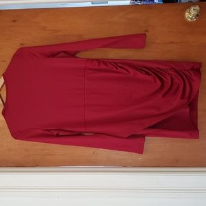 Beautiful flattering stretchy burgundy dress